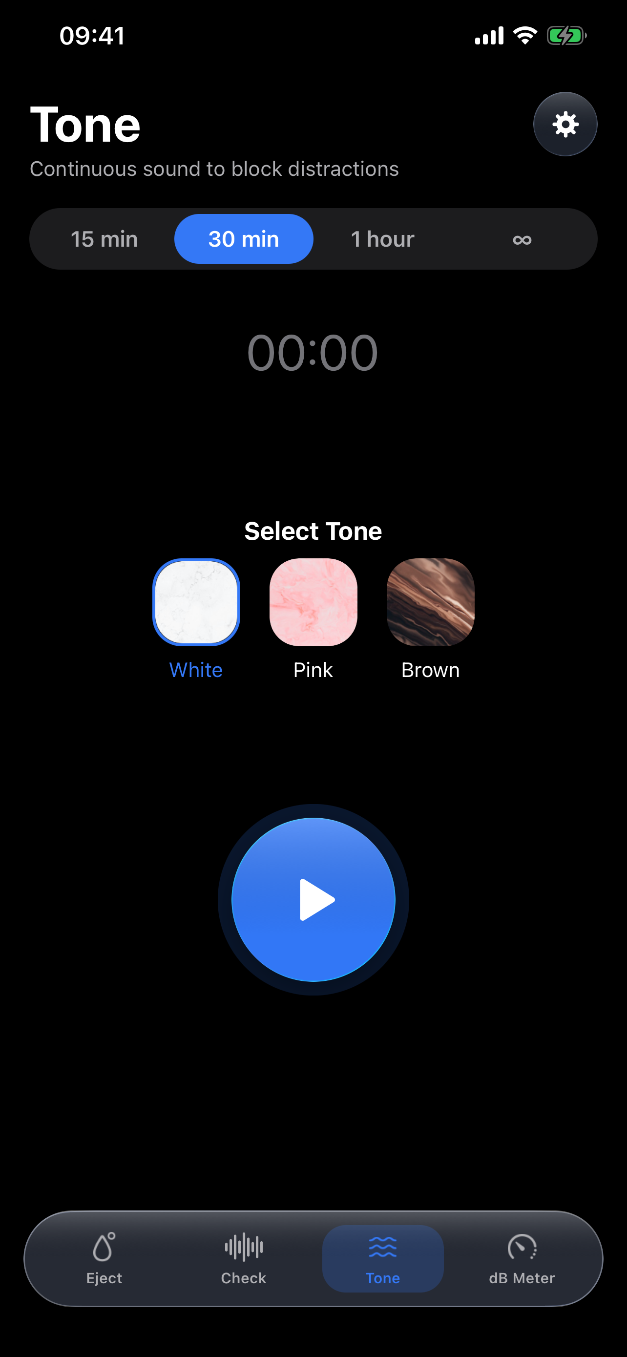 Tone screen in Water Eject Ultra for iPhone